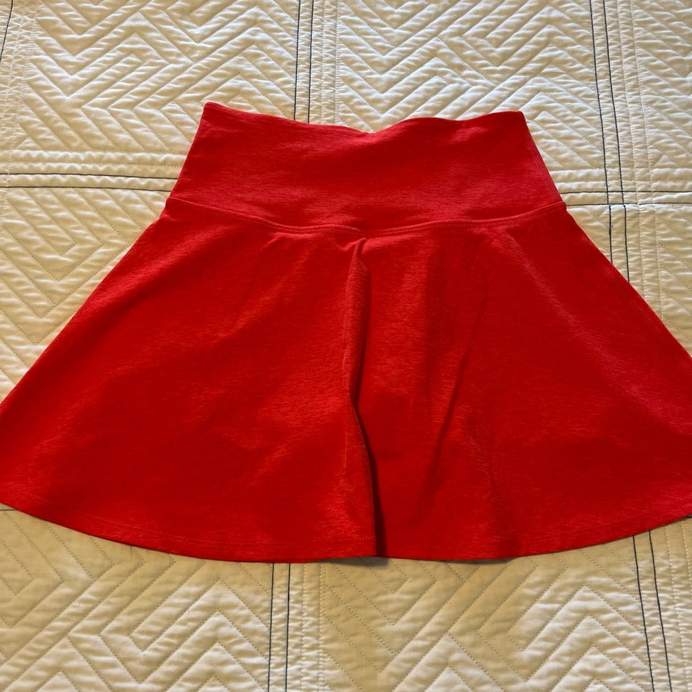 Beyond Yoga Spacedye Hot Shot Circle Skirt in Orange